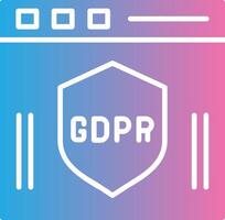 gdpr Glyphe Gradient Symbol Design vektor