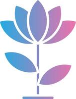 Lotus Blume Glyphe Gradient Symbol Design vektor