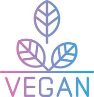 vegan Linie Gradient Symbol Design vektor