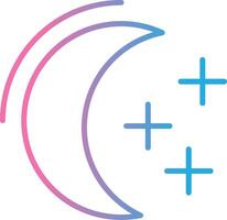 Mond Linie Gradient Symbol Design vektor