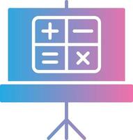 Mathe Glyphe Gradient Symbol Design vektor