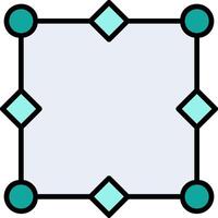 Knoten Linie gefüllt Symbol vektor