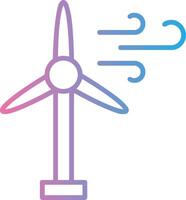 Wind Turbine Linie Gradient Symbol Design vektor