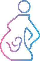 graviditet linje lutning ikon design vektor