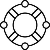 Rettungsring Linie Symbol Design vektor