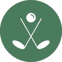 Golf Glyphe multi Kreis Symbol vektor