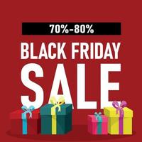 Black Friday Flyer Design von Geschenken und Angeboten vektor