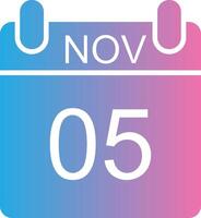 November Glyphe Gradient Symbol Design vektor