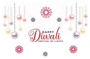 diwali festival bakgrund vektorillustration vektor