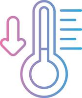 termometer linje lutning ikon design vektor