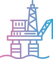 Bohren rig Linie Gradient Symbol Design vektor