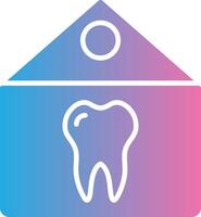 Dental Klinik Glyphe Gradient Symbol Design vektor