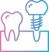 Implantate Linie Gradient Symbol Design vektor