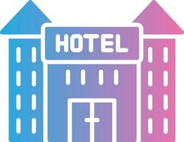 Hotel Glyphe Gradient Symbol Design vektor