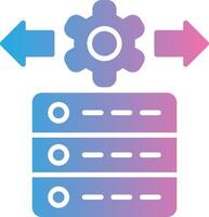 Daten Verwaltung Glyphe Gradient Symbol Design vektor