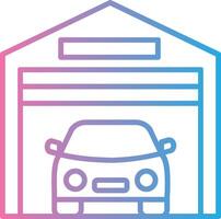 Garage Linie Gradient Symbol Design vektor