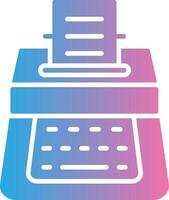 Schreibmaschine Glyphe Gradient Symbol Design vektor