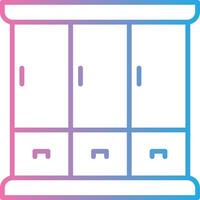 Kleiderschrank Linie Gradient Symbol Design vektor