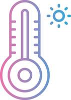 Thermometer Linie Gradient Symbol Design vektor