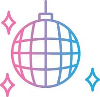 Party Ball Linie Gradient Symbol Design vektor