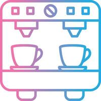 Kaffee Maschine Linie Gradient Symbol Design vektor