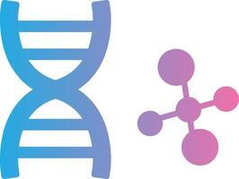 DNA Glyphe Gradient Symbol Design vektor