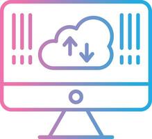 Computing Linie Gradient Symbol Design vektor