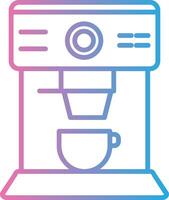 Kaffee Maschine Linie Gradient Symbol Design vektor