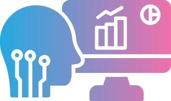 Daten Analyse Glyphe Gradient Symbol Design vektor