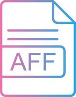 aff Datei Format Linie Gradient Symbol Design vektor