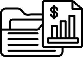 Portfolio Linie Symbol Design vektor