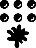 Paintballs Glyphe Symbol Design vektor