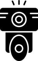 Kamera Blitz Glyphe Symbol Design vektor