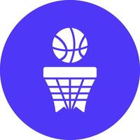 basketboll glyf mång cirkel ikon vektor