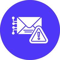 Warnung Mail Glyphe multi Kreis Symbol vektor