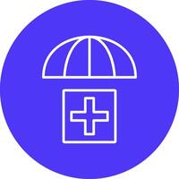 Gesundheit Versicherung Linie multi Kreis Symbol vektor
