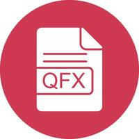 qfx Datei Format Glyphe multi Kreis Symbol vektor