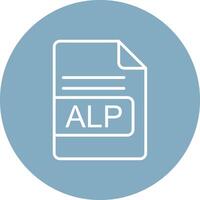 alp Datei Format Linie multi Kreis Symbol vektor