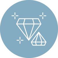 Diamant Linie multi Kreis Symbol vektor