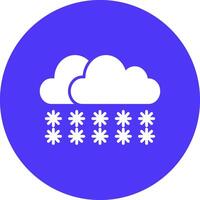 Schnee Glyphe multi Kreis Symbol vektor