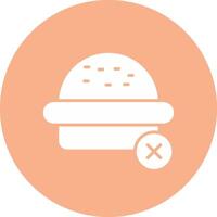 Nein Burger Glyphe multi Kreis Symbol vektor