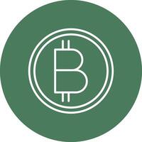 Bitcoin Linie multi Kreis Symbol vektor