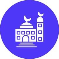 Moschee Glyphe multi Kreis Symbol vektor