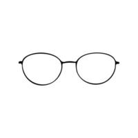 svart doodle glasögon ikon. glasögon och solglasögon illustration vektor