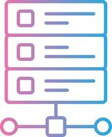 Datenbank Linie Gradient Symbol Design vektor