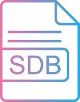 sdb Datei Format Linie Gradient Symbol Design vektor