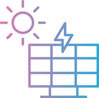 Solar- Leistung Linie Gradient Symbol Design vektor