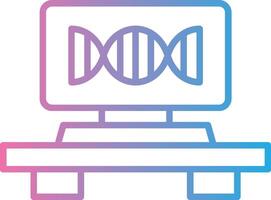 DNA Strand Linie Gradient Symbol Design vektor