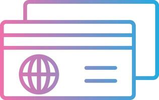 elektronisch Zahlungen Linie Gradient Symbol Design vektor