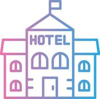 Hotel Linie Gradient Symbol Design vektor